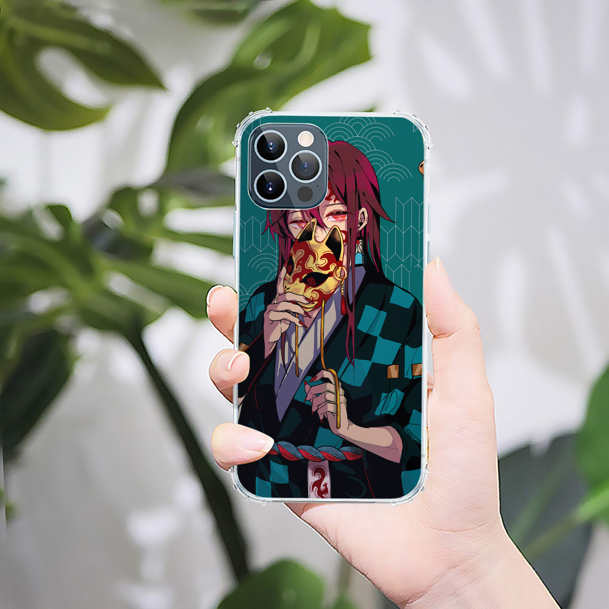（画像用） 鬼滅の刃（きめつのやいば）竈門 炭治郎／かまど たんじろう Kamado Tanjirou 【iPhone 12シリーズ対応】透明スマホケース（クリアソフトケース）